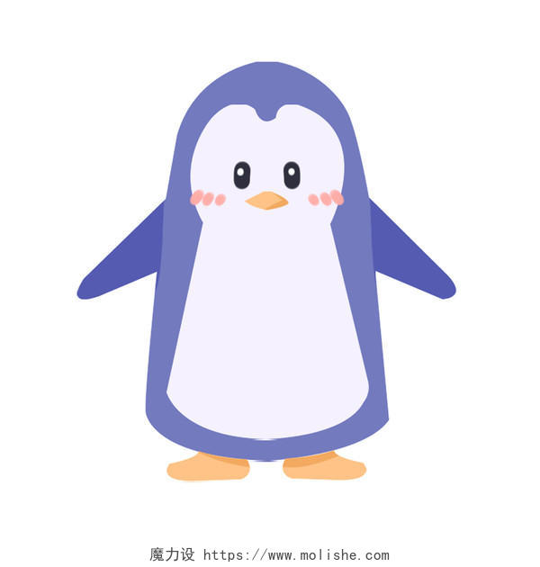 可爱卡通手绘动物元素可爱企鹅PNG素材